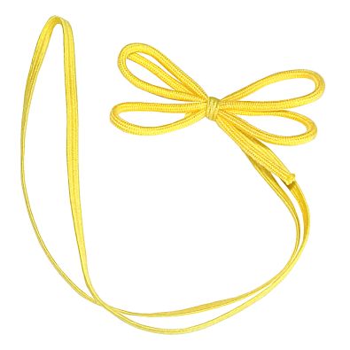 Elasticated ready-made decoration with 4-wing bow made of Tencel