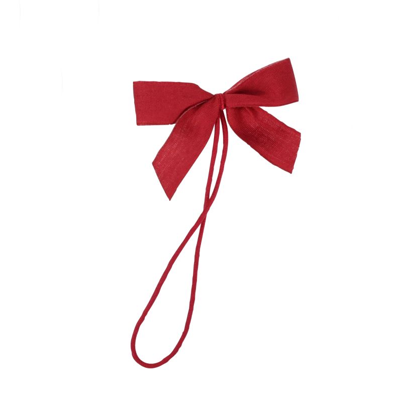 2-loop-bow made from Tencel with 25 cm long elastic strap