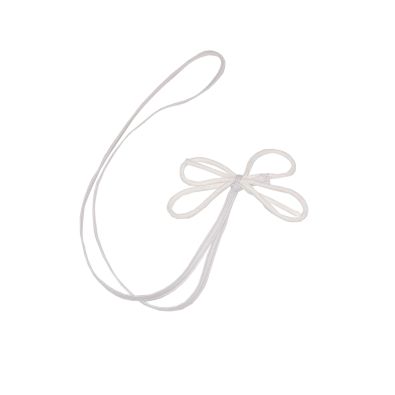 Elasticated ready-made decoration with 4-wing bow made of Tencel