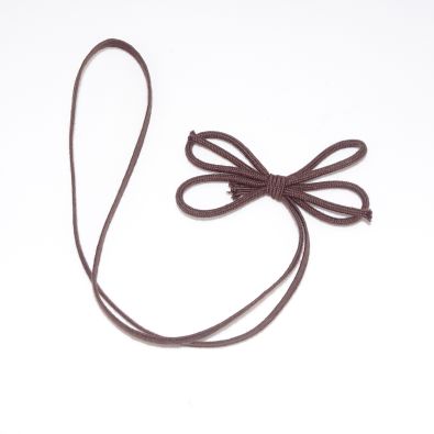 Elasticated ready-made decoration with 4-wing bow made of Tencel