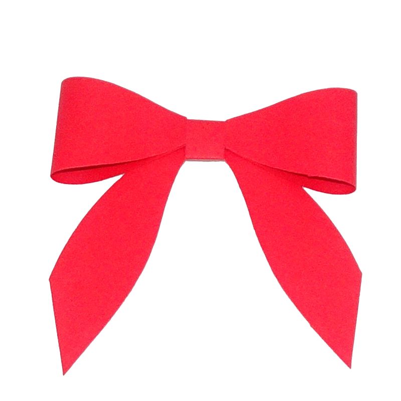 2-loop bow made of paper