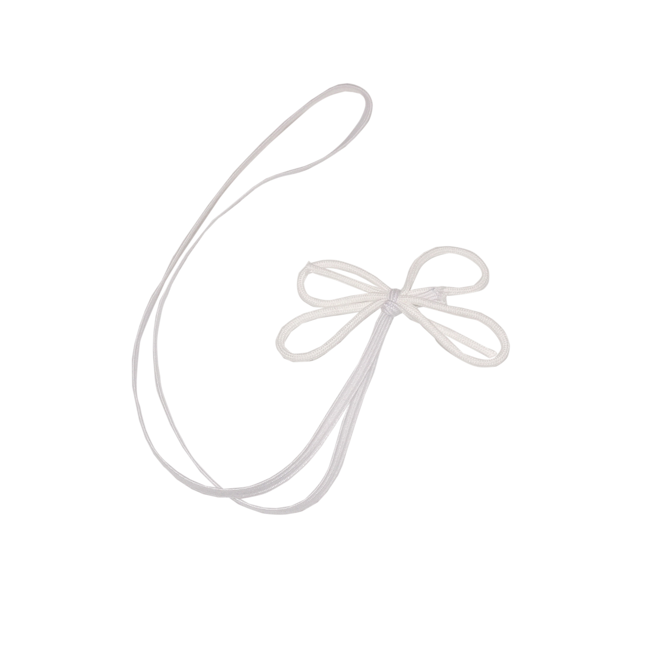Elasticated ready-made decoration with 4-wing bow made of Tencel