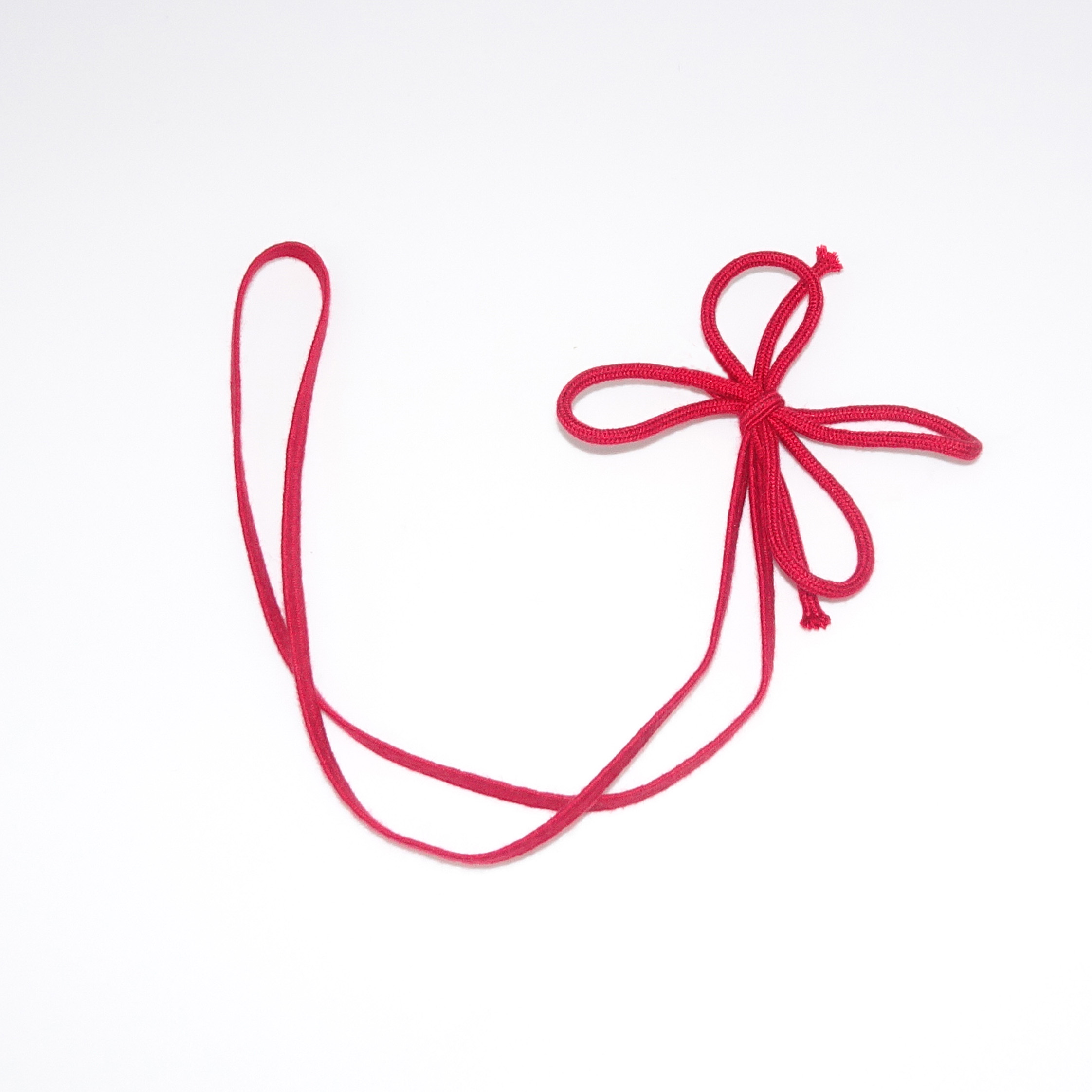 Elasticated ready-made decoration with 4-wing bow made of Tencel