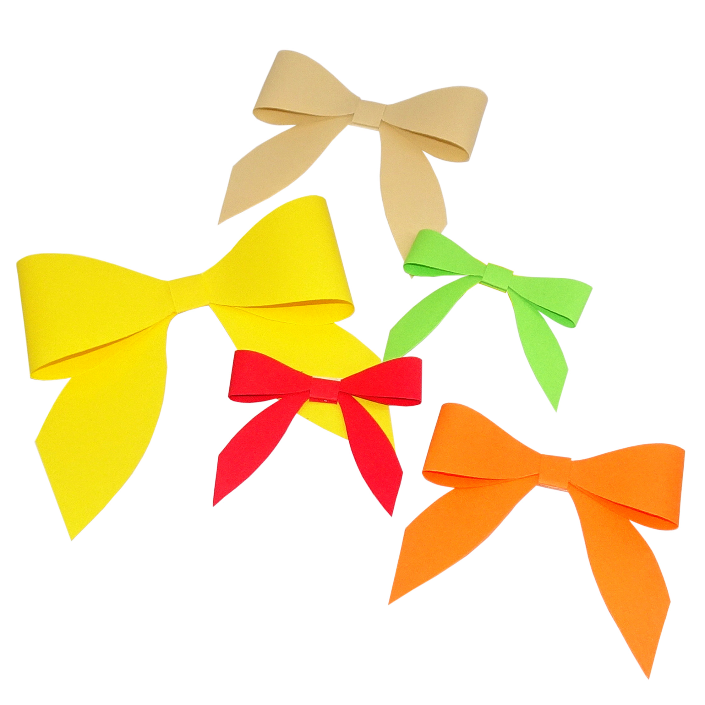 2-loop bow made of paper